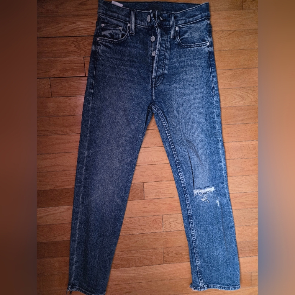 MOTHER Relaxed Fit Blue Jeans
